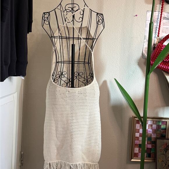 Reformation Brandon Open Knit Mini Dress M - Picture 7 of 8